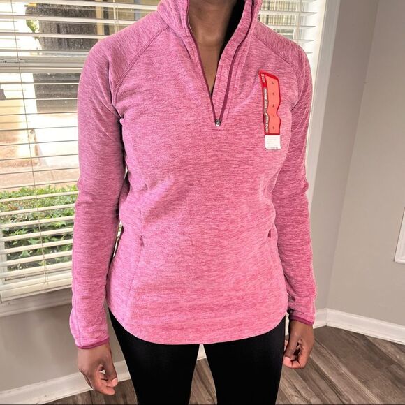 2/$30 BCG Red Plum Microfleece Pullover 1/4 zip Jacket - Picture 3 of 13